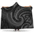 New Zealand Maori Mangopare Hooded Blanket Polynesian - Black Hooded Blanket Black - Polynesian Pride