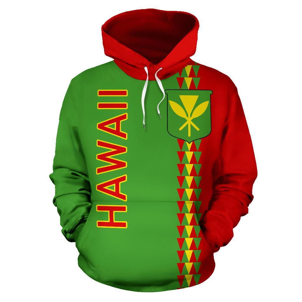 Hawaii All Over Hoodie Polynesian Straight Version - Polynesian Pride