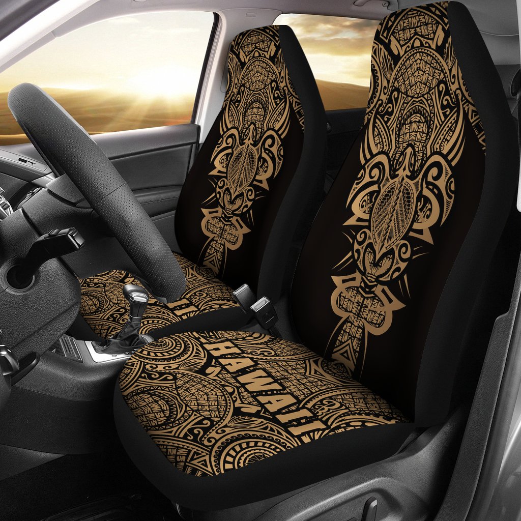 Hawaii Turtle Polynesian Car Seat Cover - Gold - Armor Style Universal Fit Gold - Polynesian Pride