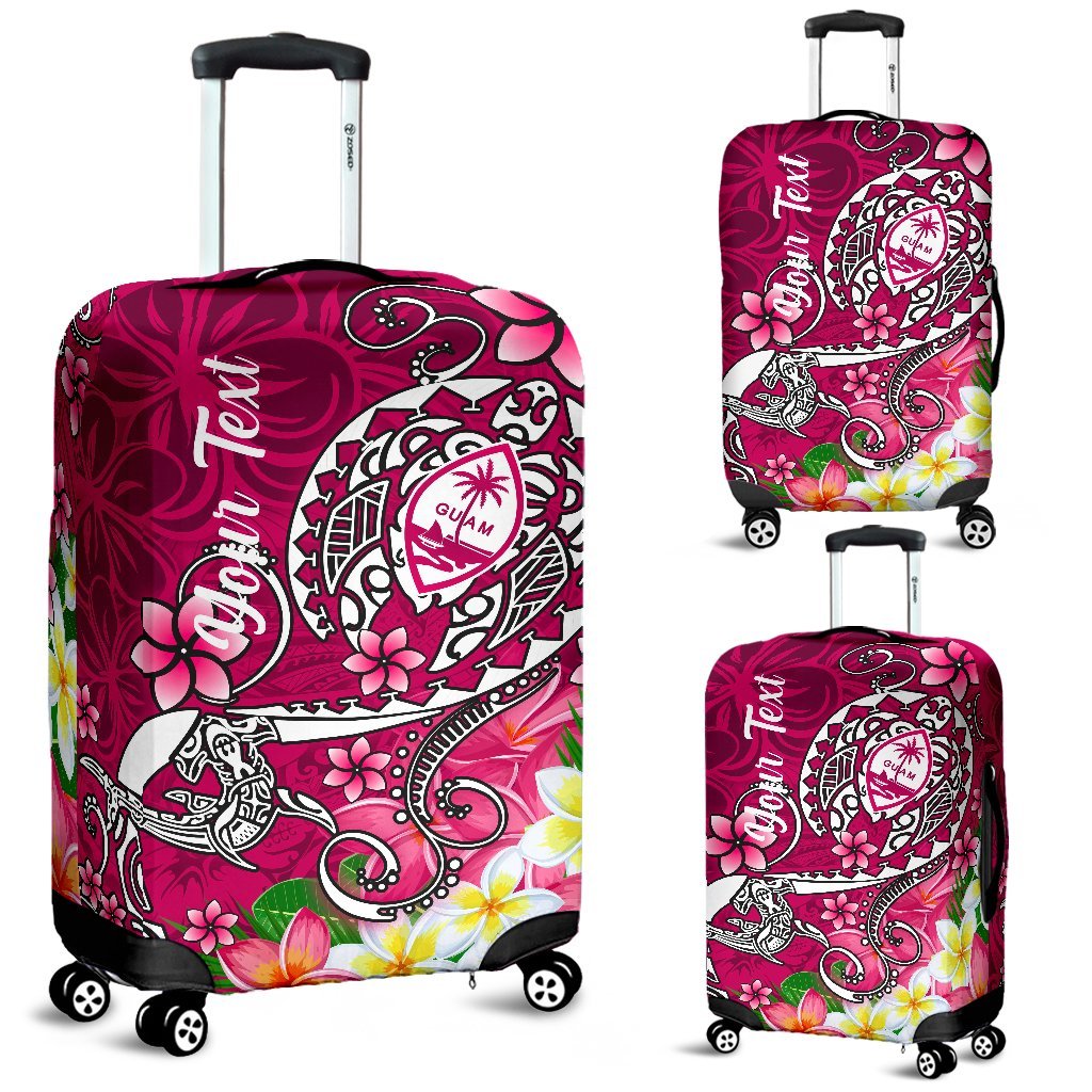 Guam Custom Personalised Luggage Covers - Turtle Plumeria (Pink) - Polynesian Pride