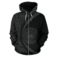 American Samoa Polynesian Zip up Hoodie Circle Style 04 Unisex Art - Polynesian Pride