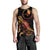 Yap Men Tank Top - Turtle With Blooming Hibiscus Gold - Polynesian Pride