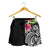 Polynesian Hawaii Women's Shorts - Summer Plumeria (Black) - Polynesian Pride