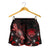 Federated States of Micronesia Polynesian Women's Shorts - Turtle With Blooming Hibiscus Red - Polynesian Pride