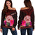 American Samoa Personalised Women's Off Shoulder Sweater - Coat Of Arm With Polynesian Patterns - Polynesian Pride