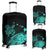 Hawaii Map Plumeria Polynesian Large Turquoise Turtle Luggage Covers Turquoise - Polynesian Pride