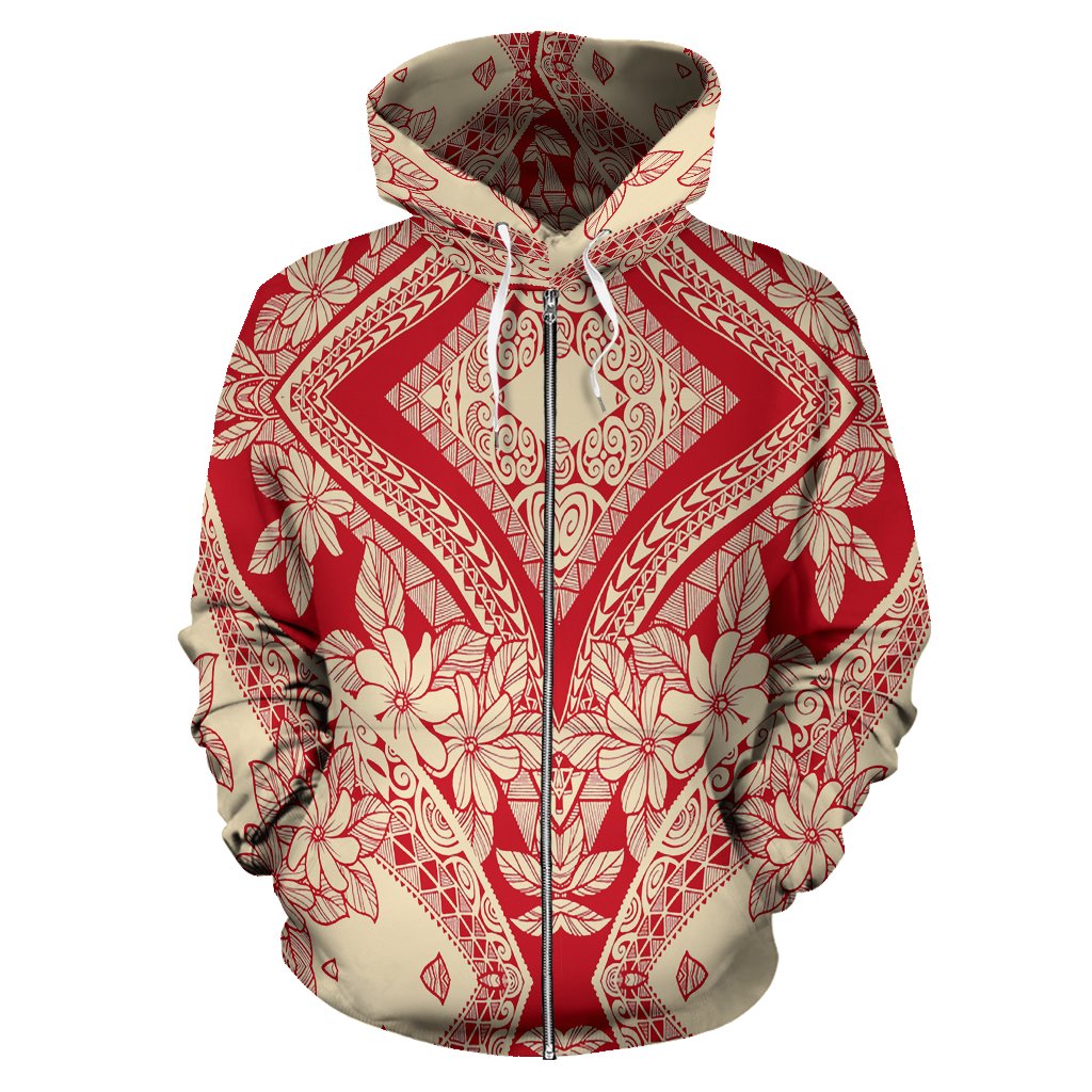 Polynesian Zip up Hoodie Tribal 16 - Polynesian Pride