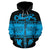 Fiji Tapa Zip Hoodie Coat of Arms Shield Style Unisex Blue - Polynesian Pride