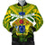 Cook Islands Rugby Men Bomber Jacket Spirit Green - Polynesian Pride