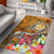 Tahiti Area Rug - Turtle Plumeria (Gold) Gold - Polynesian Pride