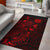 Tahiti Area Rugs Turtle Hibiscus Red Red - Polynesian Pride