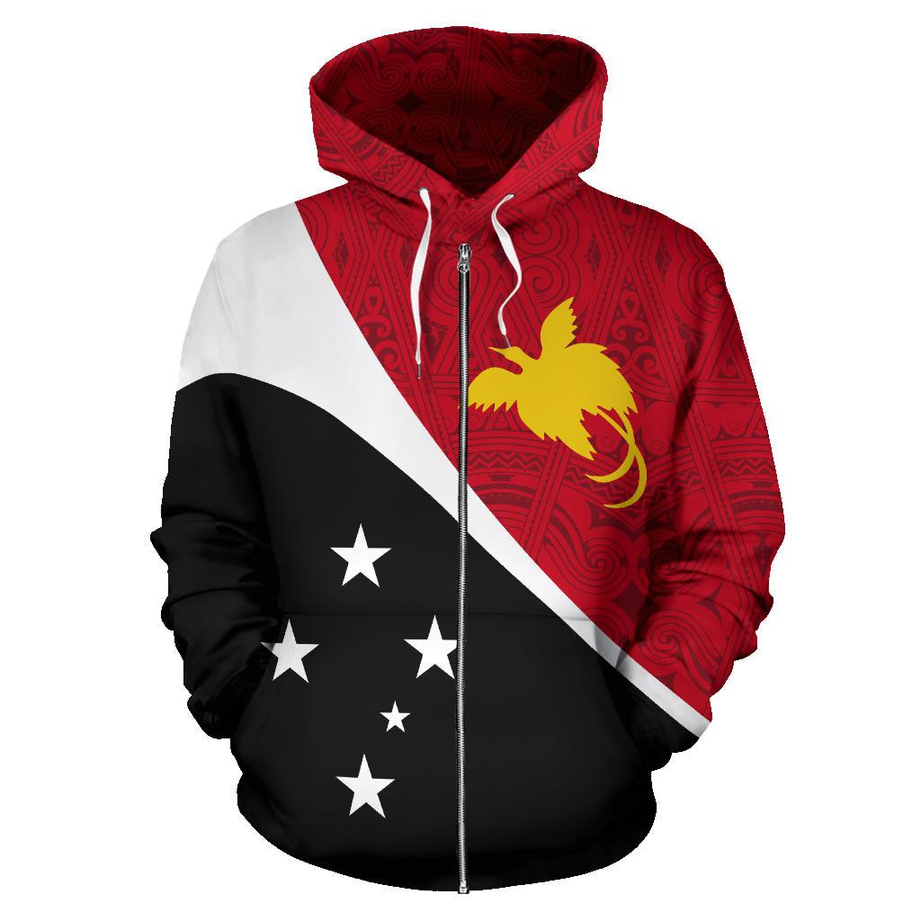 Papua New Guinea All Over Zip up Hoodie Split Style - Polynesian Pride