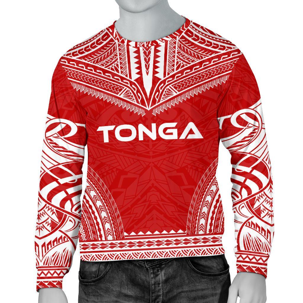 Tonga Sweater - Polynesian Chief Flag Version Unisex White - Polynesian Pride