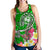 Guam Custom Personalised Women's Racerback Tank - Turtle Plumeria (Green) - Polynesian Pride