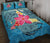 Hawaii Plumeria Deep Sea Circle Turtle Quilt Bed Set - Polynesian Pride