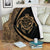 Hawaii Turtle Map Polynesian Premium Blanket - Gold - Circle Style White - Polynesian Pride