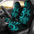 Chuuk Micronesian Car Seat Covers - Turquoise Tentacle Turtle Universal Fit Turquoise - Polynesian Pride