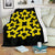 Hawaiian Premium Blanket Royal Pattern - Black And Yellow - A1 Style White - Polynesian Pride