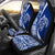 Hawaii Turtle Map Polynesian Car Seat Covers - White And Blue - Circle Style - Polynesian Pride