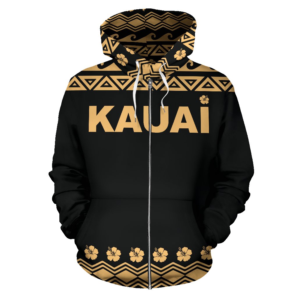 Kauai All Over Zip up Hoodie Polynesian Turtle Hoodie - Polynesian Pride