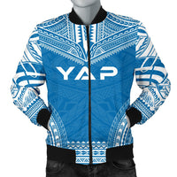 Yap Flag Polynesian Chief Men's Bomber Jacket Blue - Polynesian Pride