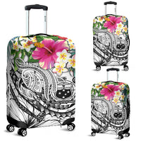 Polynesian Samoa Luggage Covers - Summer Plumeria (White) - Polynesian Pride