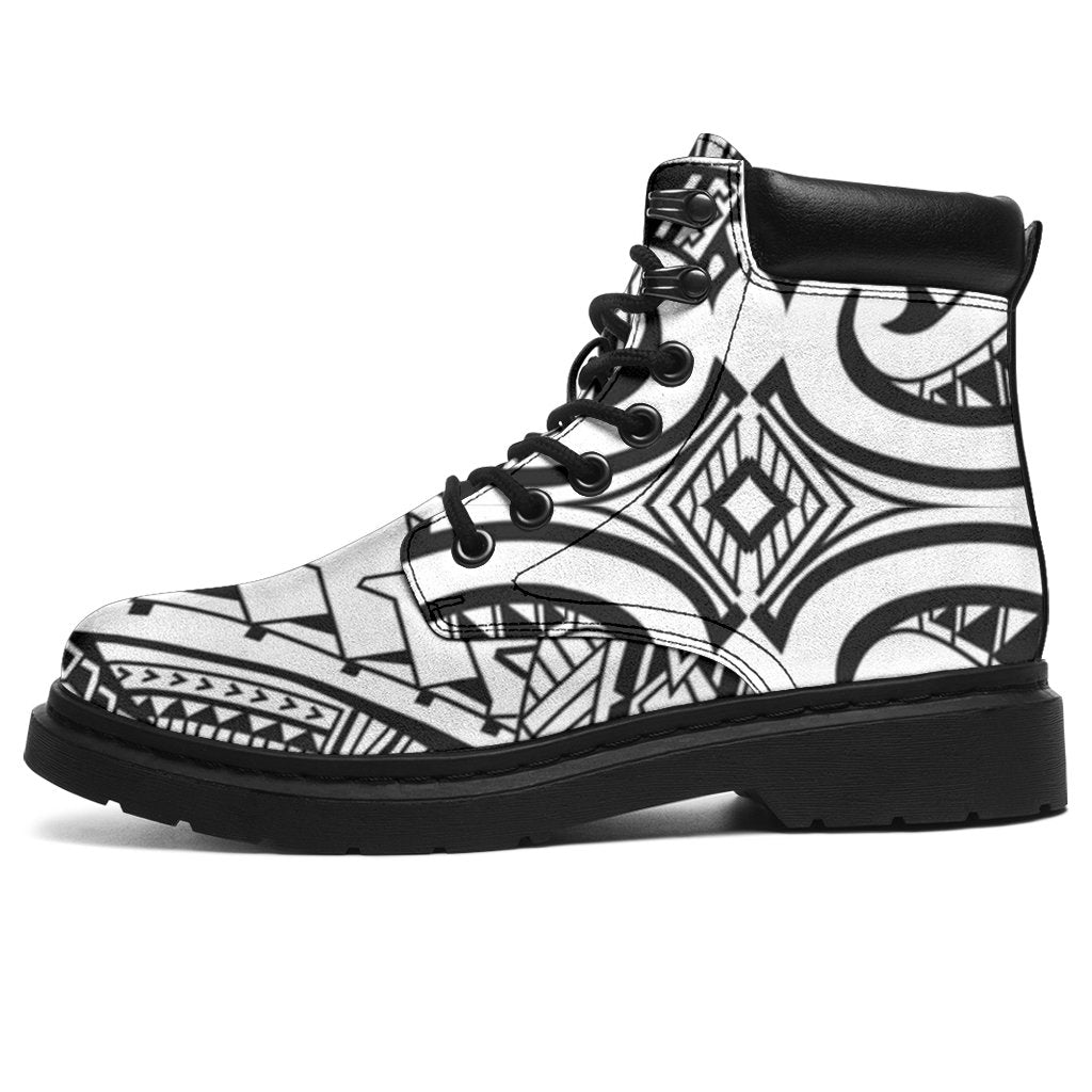Polynesian 10 Season Boots - Polynesian Pattern Black - Polynesian Pride