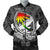 Guam Men's Bomber Jacket - Polynesian Turtle Style Grey - Polynesian Pride