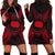 Cook Islands Polynesian Hoodie Dress Map Red Red - Polynesian Pride