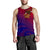 American Samoa Polynesian Men's Tank Top - Bald Eagle (Blue - Red) - Polynesian Pride