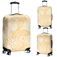 Polynesian Luggage Cover 23 White-Gold - Polynesian Pride