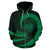 Hawaii Coat of Arms Roll In My Heart Zip up Hoodie Green - Polynesian Pride