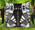 Society Islands Premium Quilt - Society Islands Flag Polynesian White Tattoo Black - Polynesian Pride