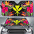 Hawaii Auto Sun Shades - Hibiscus Pattern Auto Sun Shade Universal Fit Black - Polynesian Pride