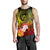 Polynesian Hawaii Custom Personalised Men's Tank Top - Humpback Whale with Tropical Flowers (Yellow) - Polynesian Pride