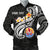 Tahiti Custom Personalised Men's Bomber Jacket - Tahiti Seal Polynesian Patterns Plumeria (Black) Black - Polynesian Pride