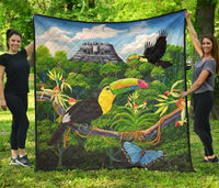 Wonderful Jungle Premium Quilt Black - Polynesian Pride