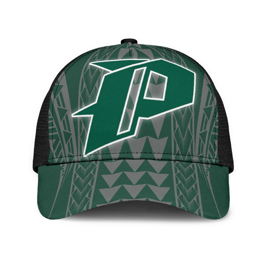 Hawaii - Pahoa High Mesh Back Cap - AH Mesh Back Cap Universal Fit Green - Polynesian Pride