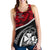 Wallis And Futuna Tapa Women'S Racerback Tank Polynesian Shark Tattoo Red - Polynesian Pride