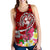 Tonga Women's Racerback Tank - Turtle Plumeria (Red) - Polynesian Pride