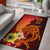 American Samoa Area Rugs - Tribal Tuna Fish Orange - Polynesian Pride