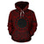 Cook Islands ll Over Hoodie Cook Islands Coat of rms Polynesian Red Black Unisex Red - Polynesian Pride