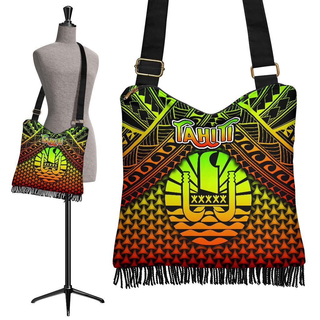 Polynesian Tahiti Boho Handbag - Reggae Vintage Polynesian Patterns One Style One Size Reggae - Polynesian Pride