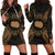 Cook Islands Polynesian Hoodie Dress Map Gold Gold - Polynesian Pride