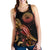 American Samoa Polynesian Women Tank Top - Turtle With Blooming Hibiscus Gold - Polynesian Pride