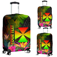 Wallis and Futuna Polynesian Personalised Luggage Covers - Hibiscus and Banana Leaves - Polynesian Pride