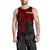 Samoa Men's Tank Top - Samoa Seal With Polynesian Pattern In Heartbeat Style (Red) - Polynesian Pride