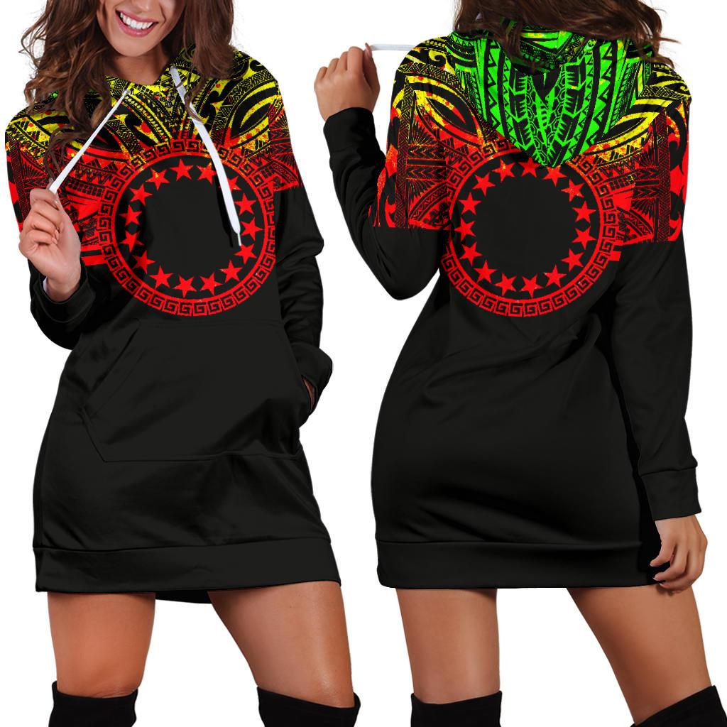 Cook Islands Women Hoodie Dress - Cook Islands Coat Of Arms Polynesian Reggae Color Reggae - Polynesian Pride