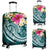 Fiji Polynesian Luggage Covers - Summer Plumeria (Turquoise) - Polynesian Pride