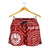 Tahiti Personalised Women's Short - Tahiti Seal In Polynesian Tattoo Style (Red) - Polynesian Pride